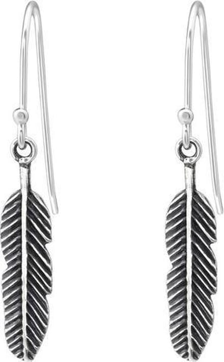 Montebello Oorbellen Bianne - 925 Zilver E-Coating - Veer - 5x18mm