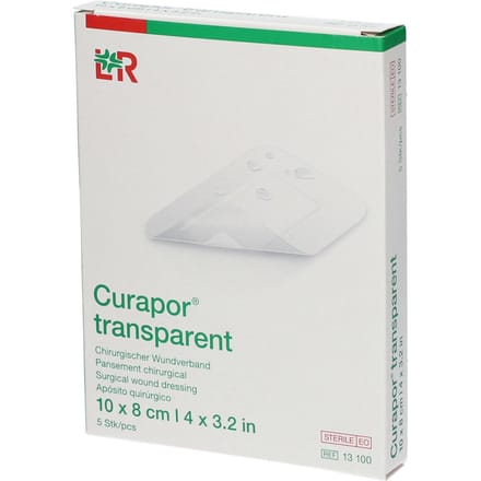 Curapor Transparant Steriel 10Cmx 8Cm 13100 5 Pleister
