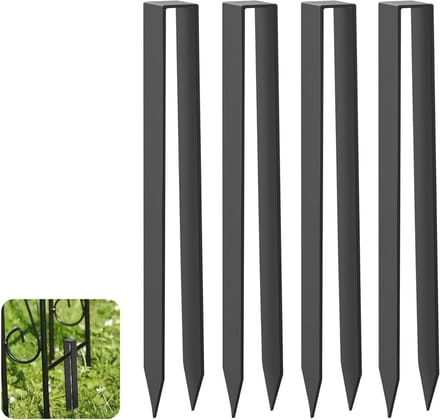 U-vormige rozenboogharingen - set van 4 gepoedercoat staal