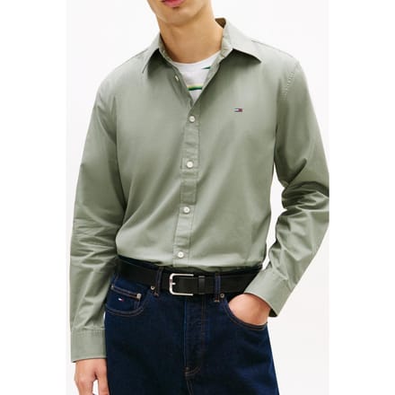 Tommy Hilfiger Regular Poplin Shirt Utility Sage Größe: XL | Casual hemden Outlet | Herren | Grün