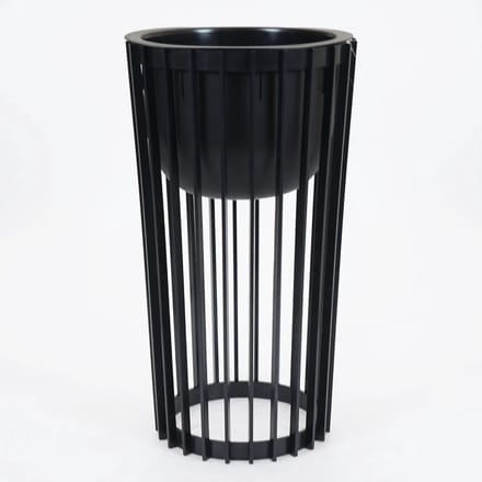 Vita bloempot Standy 2 zwart incl. standaard