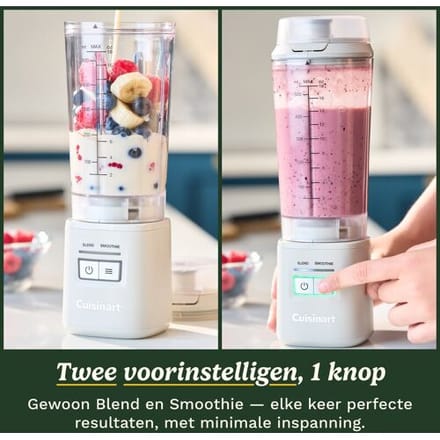 Cuisinart - Blast&GO To-Go Blender - Draagbare Blender - 20.000 RPM Motor - 500ml Beker - USB Oplaadbaar