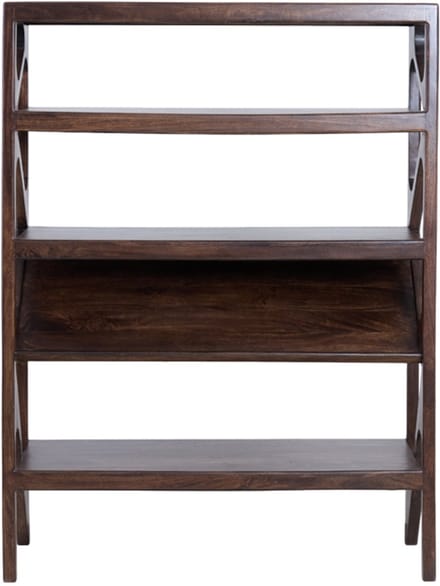 Light&living Kast open 120x40x160 cm YUKI mango hout chocolade bruin+glas