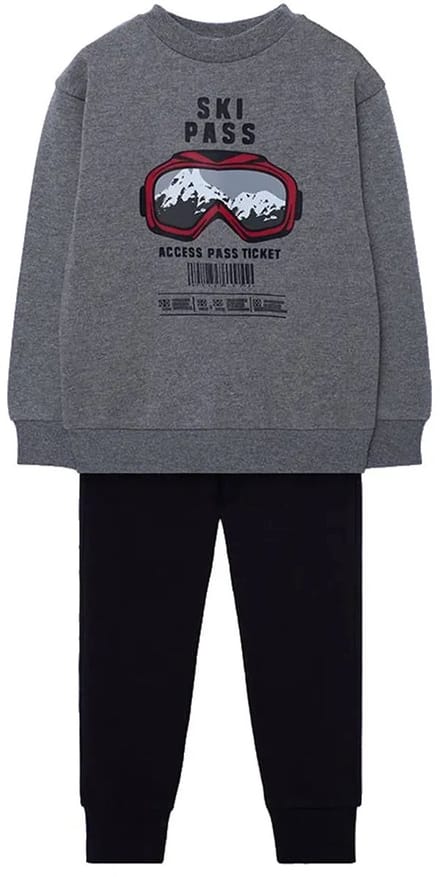 Boboli Fleece Trainingspak Grijs 5 Years Jongen