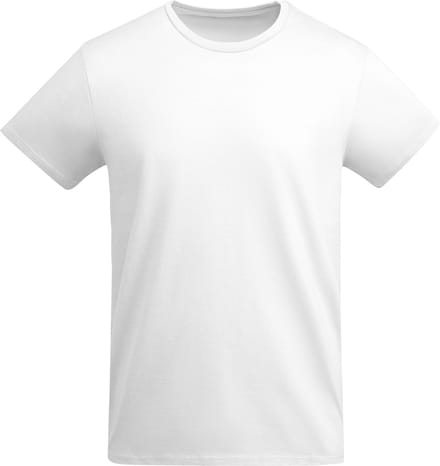Wit 4 pack unisex t-shirts BIO katoen Model Breda merk Roly maat S