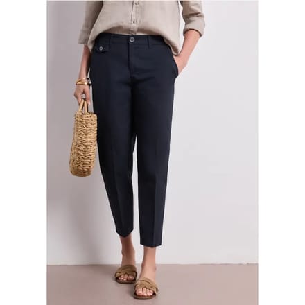 Casual fit chino's in een zachte stof