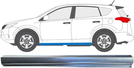 Reparatie dorpel voor Toyota Rav4 2013-2018 / Links