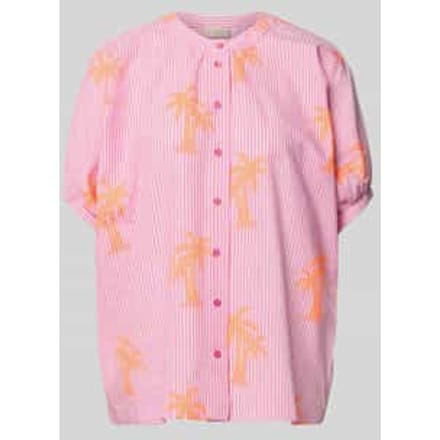 Blouse met ronde hals en knoopsluiting