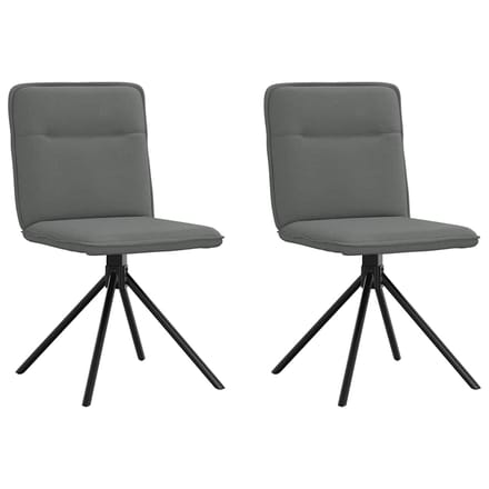vidaXL - Eetkamerstoelen - 2 - st - stof - donkergrijs