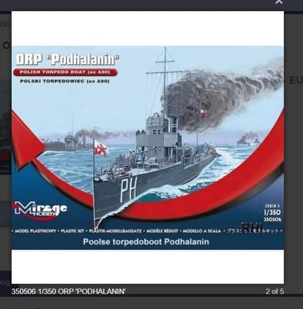 Mirage-Hobby 350506 ORP 'Podhalanin' Polski Torpedowiec (ex A80)