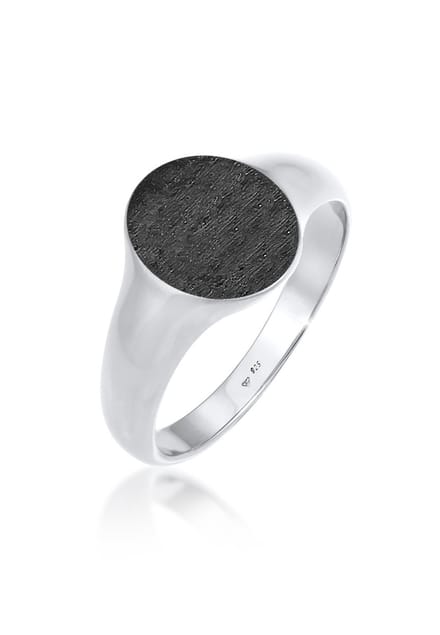 KUZZOI - Ring - Heren Zegel Basic Minimaal Robuust Mat in 925 Sterling Zilver - Heren
