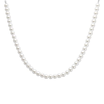 Biba Collier Parels Wit 8mm Zilver