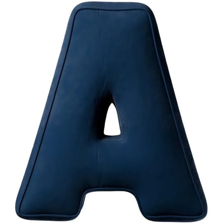 Kussen letter a Yellow Tipi Posh Velvet