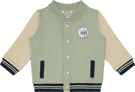 Ajax-baseball jacket groen beige peuter