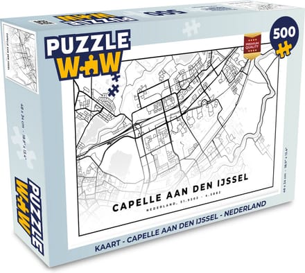 Puzzel Kaart - Capelle aan den IJssel - Nederland - Legpuzzel - Puzzel 500 stukjes