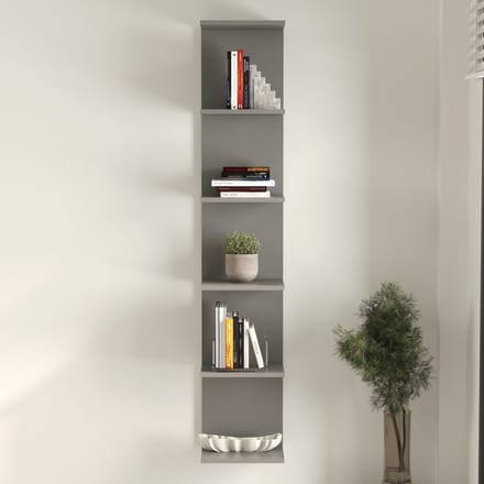 Wandplank Surahammar 180x34,5x30 cm grijs [en.casa]