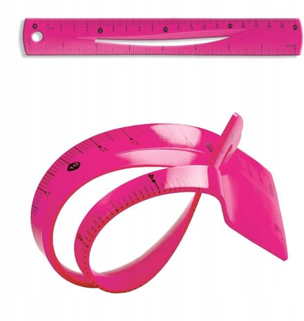 Flexibele Liniaal 20 cm TETIS BL020-RB Roze