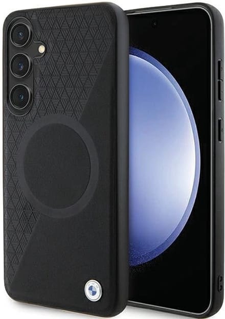 BMW BMHMS24S23RTPK S24 S921 black/black hardcase Signature Leather Half Textured & Circle MagSafe