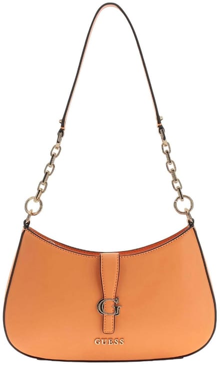 GUESS schoudertas Carrie Top Zip Shoulder Bag Apricot abrikoos