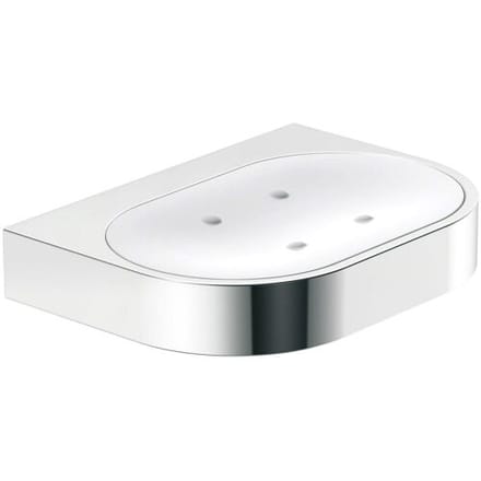 HEWI System 800 crystal glass soap dish with holder 800.02.11045
