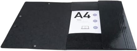 Exacompta 25x IDERAMA® Elastomap 3 kleppen Maxi Capacity 425gm2 A4 - Zwart - 55821E