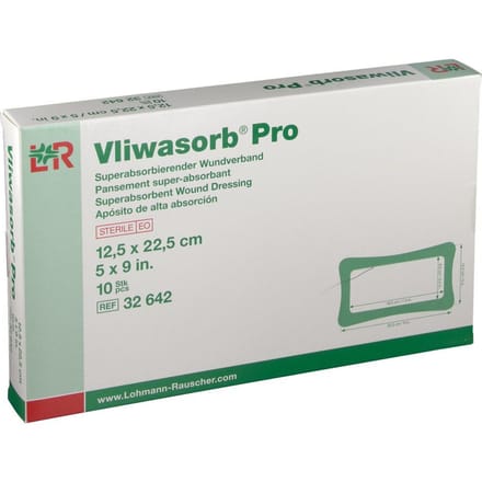 Vliwasorb Pro Absorberend Verband 12,5 x 22,5 cm 10