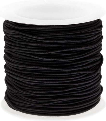 Elastisch Koord (0.8 mm) Black (35 Meter)