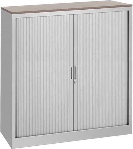 Stalen roldeurkast 135x120x43cm framekleur Wit (RAL9010)