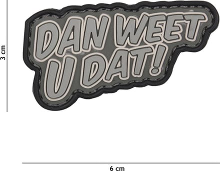 101 Inc Embleem 3D Pvc Dan Weet U Dat Groen  12060