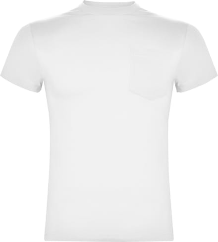 Wit T-shirt 'Teckel' met borstzak merk Roly maat L