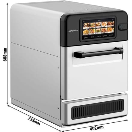 GGM Gastro Speedofen - 3 kW - Silber - mit Grill & Mikrowellenfunktion