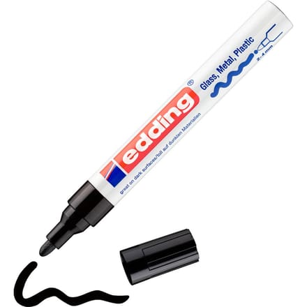 edding-750 glanslakmarker zwart  1Stuks 2-4 milimeter /  4-750-9-001