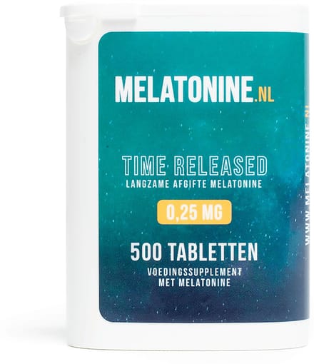 Melatonine.nl - Melatonine 0,25 mg Time Released - 500 tabletten - Melatonine Time Released Supplementen - vegan - voedingssupplement