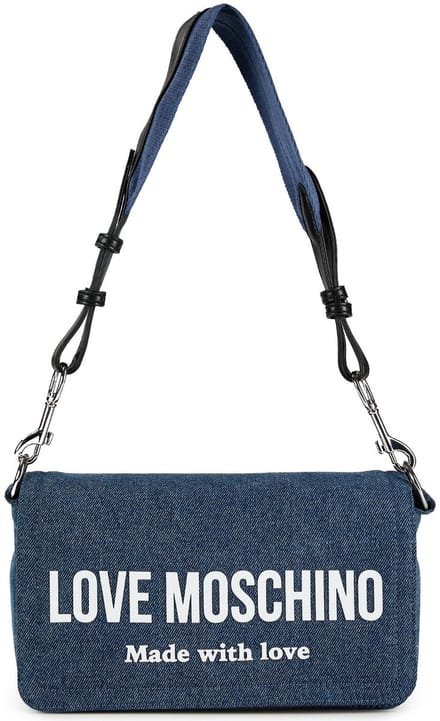 Love Moschino Denim Signature Love Schoudertas 24 cm - Dames - denim