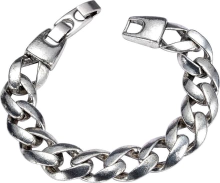 Behave Armband zilverkleur met gourmet schakels unisex