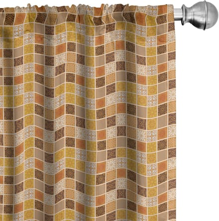 ABAKUHAUS Voorhangen – 2x75x245 cm – Microfaser – Camel Multicolor