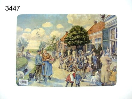 Geharo Placemat Aap Noot Mies Vertelselplaat – 29 x 41,5 cm Kunststof