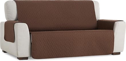 Geo Quilt - Bankbeschermer - 110cm breed - Bruin - Teflon beschermlaag - Anti-slip onderkant