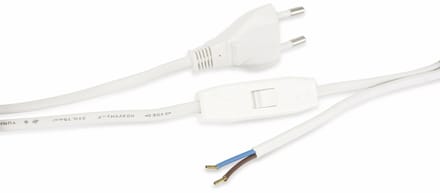 Goobay Kabel met eurostekker voor montage - met schakelaar, 5 m, wit, 1