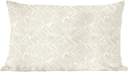 Sierkussens - Kussentjes Woonkamer - 60x40 cm - Abstract - Ruiten - Beige