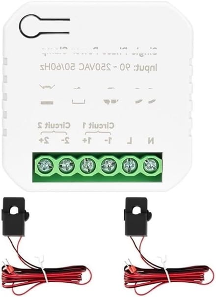 Energiemeter - Stroommeter - Zonne-energie monitoren - Bidirectionele meting - 200A - Zwart