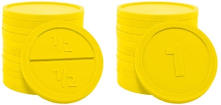 CombiCraft plastic ronde breekmunten geel - Ø29mm - 250 stuks