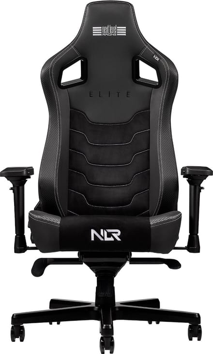 Next Level Racing Elite Gamestoel - Leer & Suède Editie - Zwart