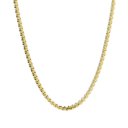 CO88 Collection - 8CN-26457 - box schakelketting vrouwen - 3 mm - 45 cm - goudkleurig