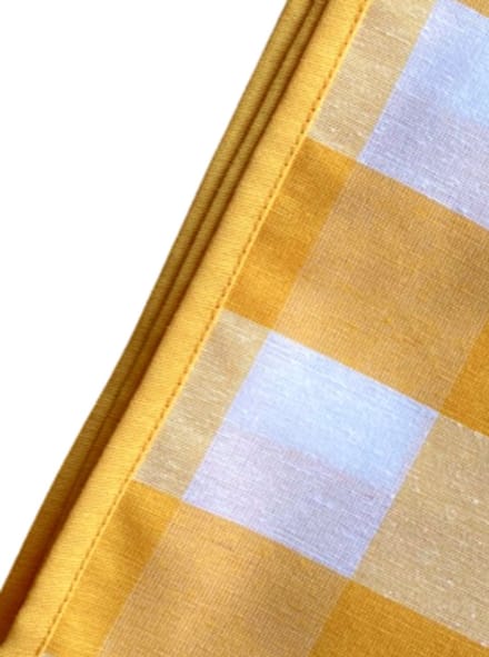 Tafelkleed Geel-Wit Geruit – 45x145 cm - Brabants Bont 4x4 cm – Katoen/Polyester