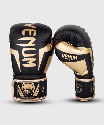 Venum Elite Bokshandschoenen – Zwart/Goud – 14 oz