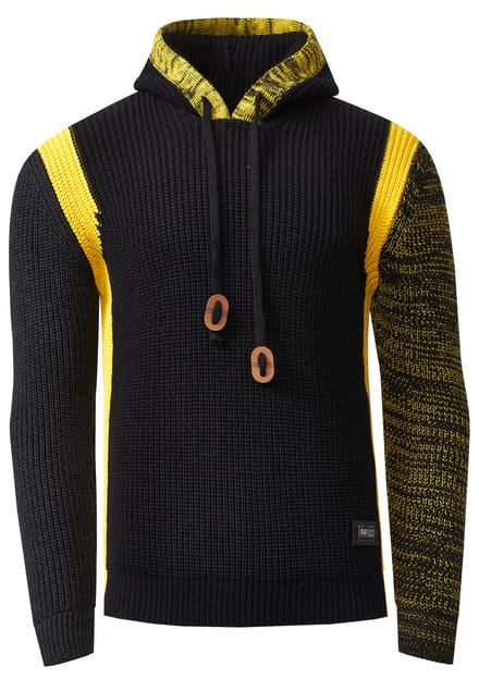 Contrasterende dikke hoodie