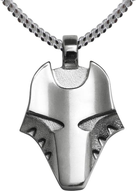 AuBor ®. Zilveren hanger. Wolvenkop