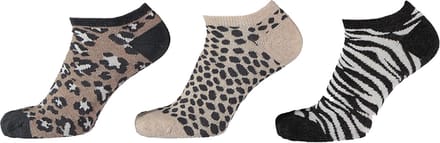 iN ControL 3pack sneakersocks ANIMAL beige 31/34