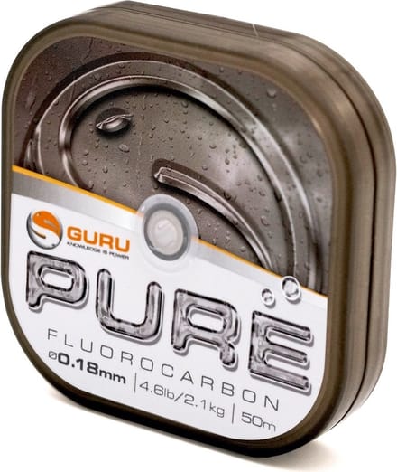 Guru Pure Fluorocarbon - 0.08mm - 50m - Transparant